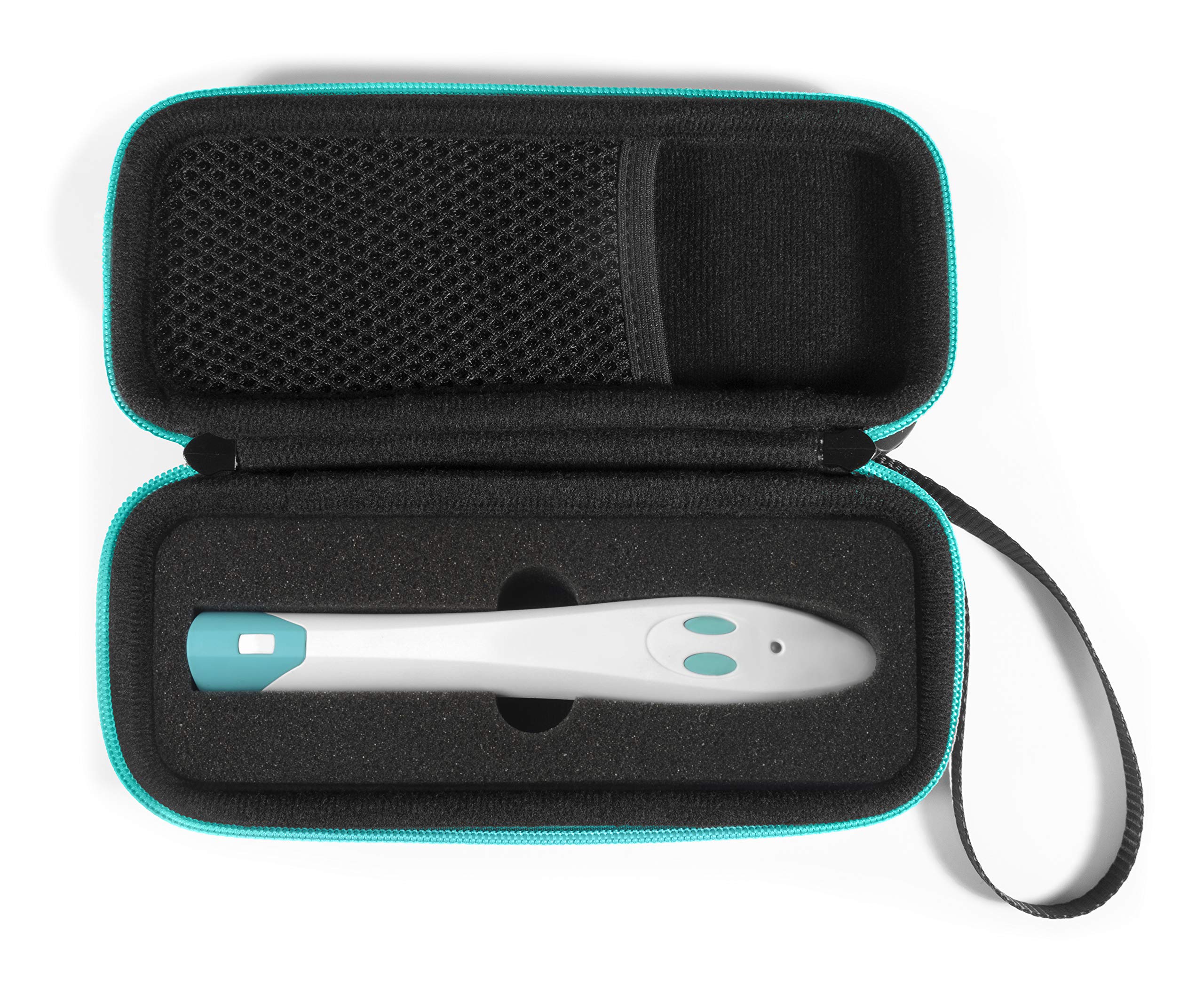 WGear Protective and Travel case for bite Away Stick by Health Enterprises, Mesh Accessory Pocket, Removable Wrist Strap, Customized Inlay, Detachable Wrist Strap