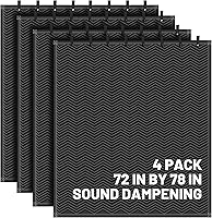 Tudomro 4-Pack Soundproof Blankets 72x78 Inch Grommeted Noise Dampening Barriers for Studio Doors, Indoor Outdoor Use