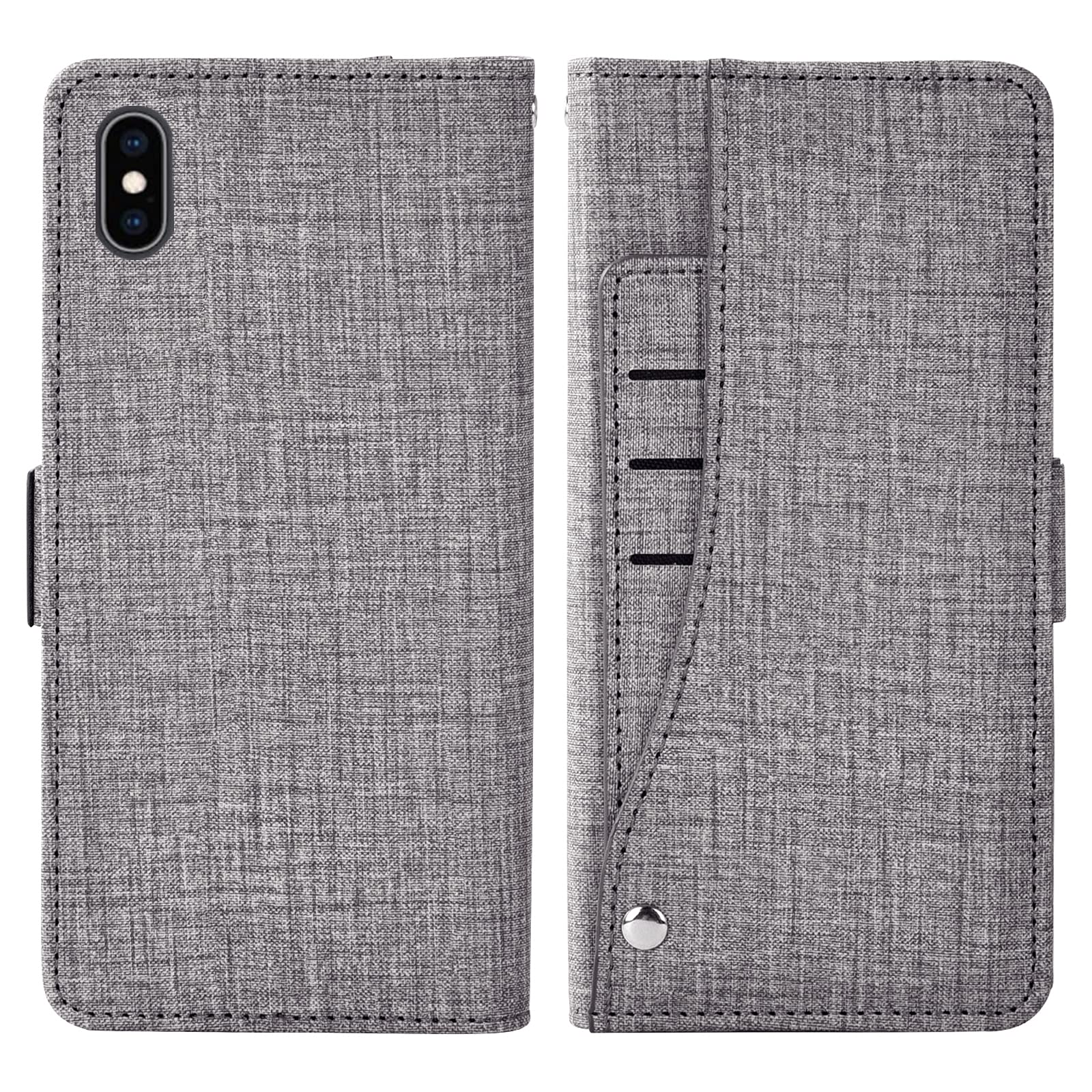 Asuwish Custodia a portafoglio per iPhone XR 6.1 con pellicola