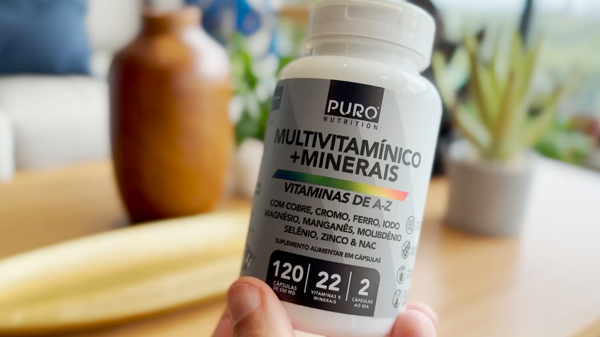 Multivitamínico Puro Nutrition, 22 Vitaminas e Minerais de A-Z