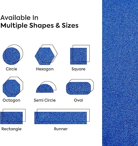 Miniatura 5 de Furnish my Place Alfombra moderna de felpa de color azul índigo, alfombra de área para interiores, alfombra cuadrada, alfombra apta para mascotas,