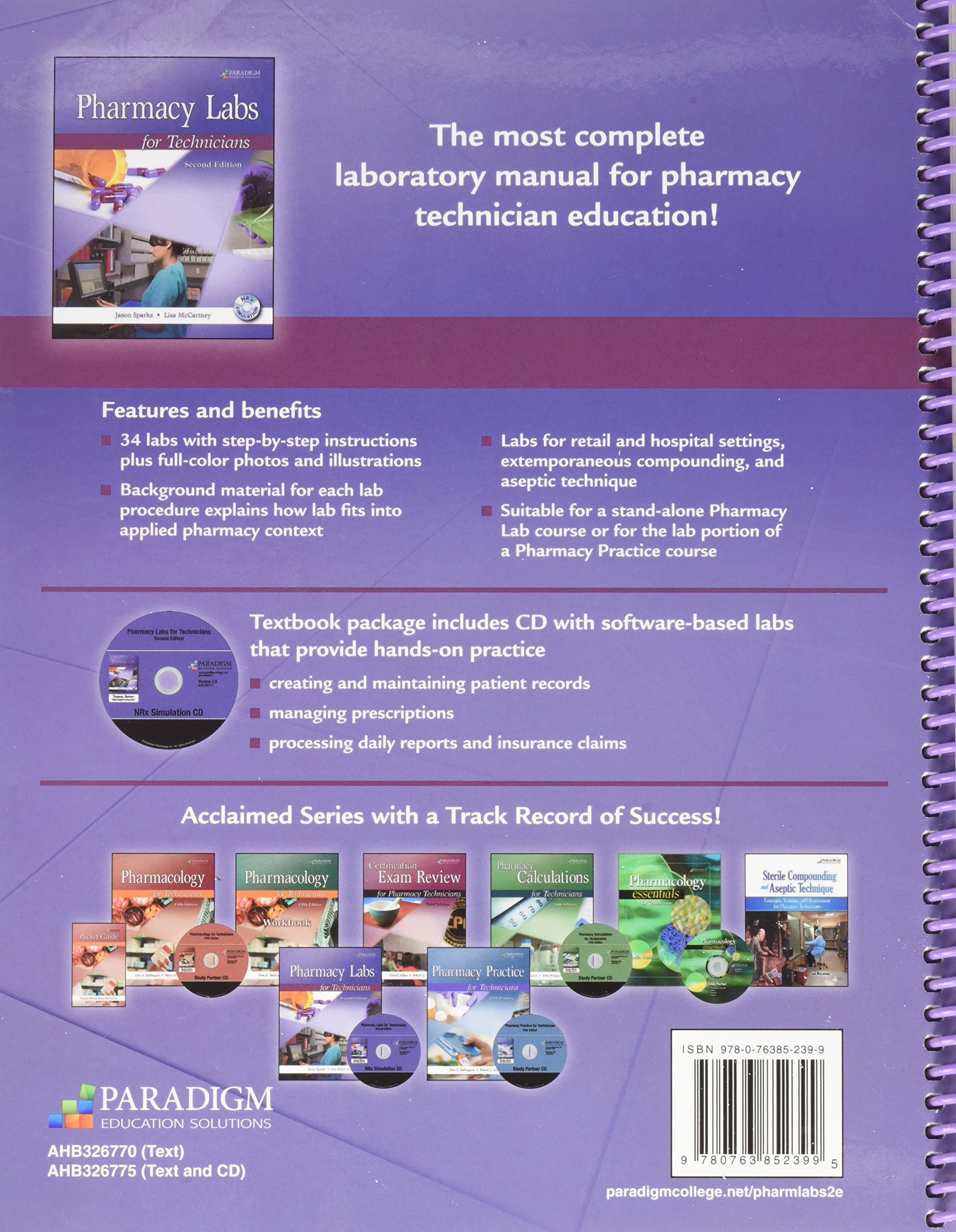 Pharmacy Labs for Technicians: Text with NRx Simulation Software CD