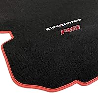 Vista 9 de Lloyd Mats Alfombrillas de Suelo Alfombradas a Medida Revestimientos de Suelo de Lujo Premium para Chevy Camaro 2016-ON (Carbón, 4PC - Tricolor RS)