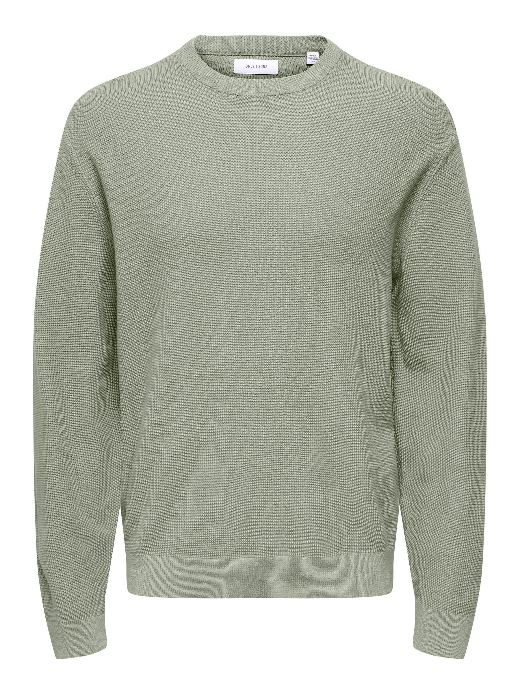 Only & Sons Herren Onstony Ds 12 Ls Waffle Crew Knit Noos