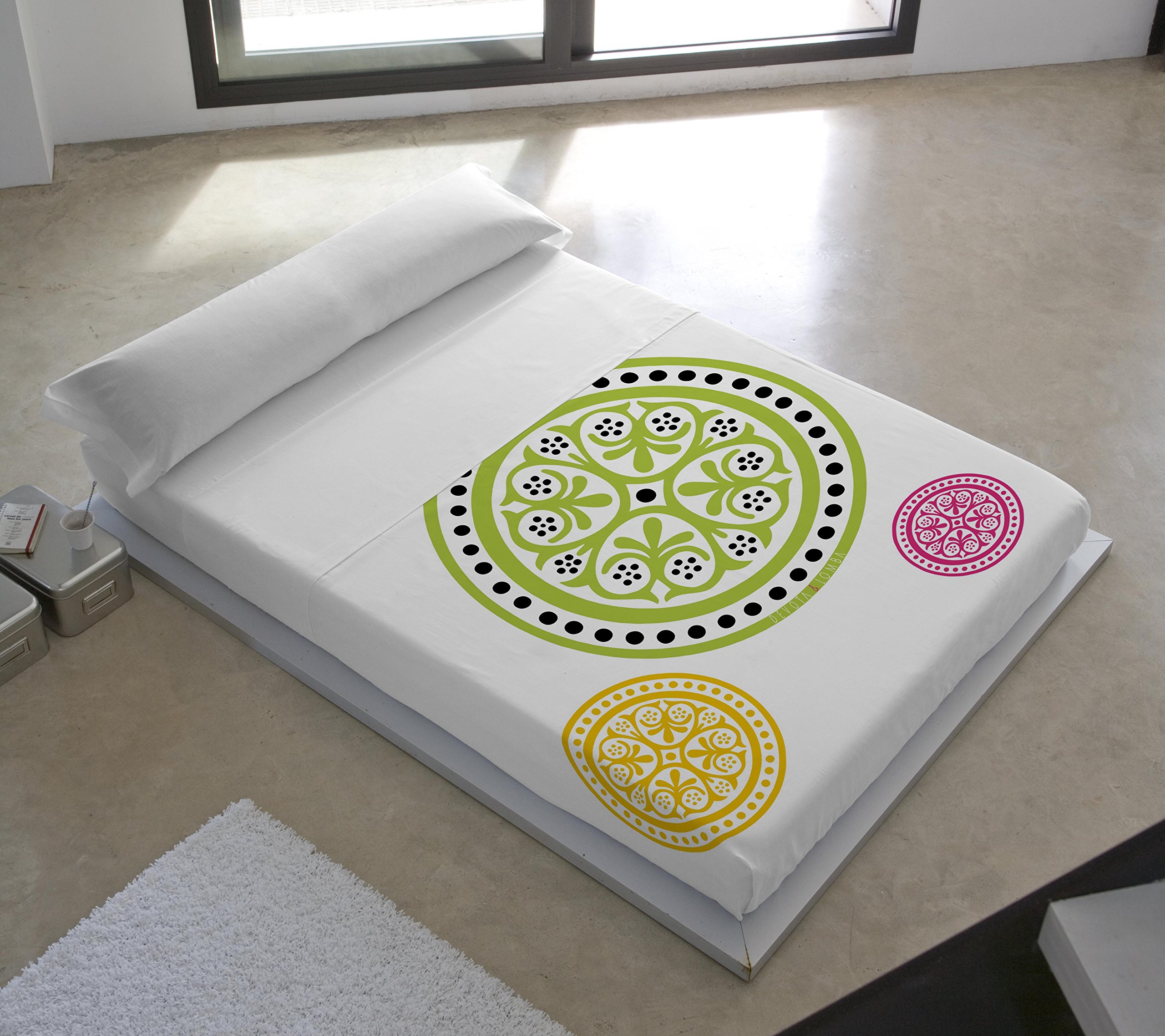 DEVOTA & LOMBA Ander Set di Lenzuola Cama 135 (210 x 270 cm + 45 x 155 cm) Multicolore
