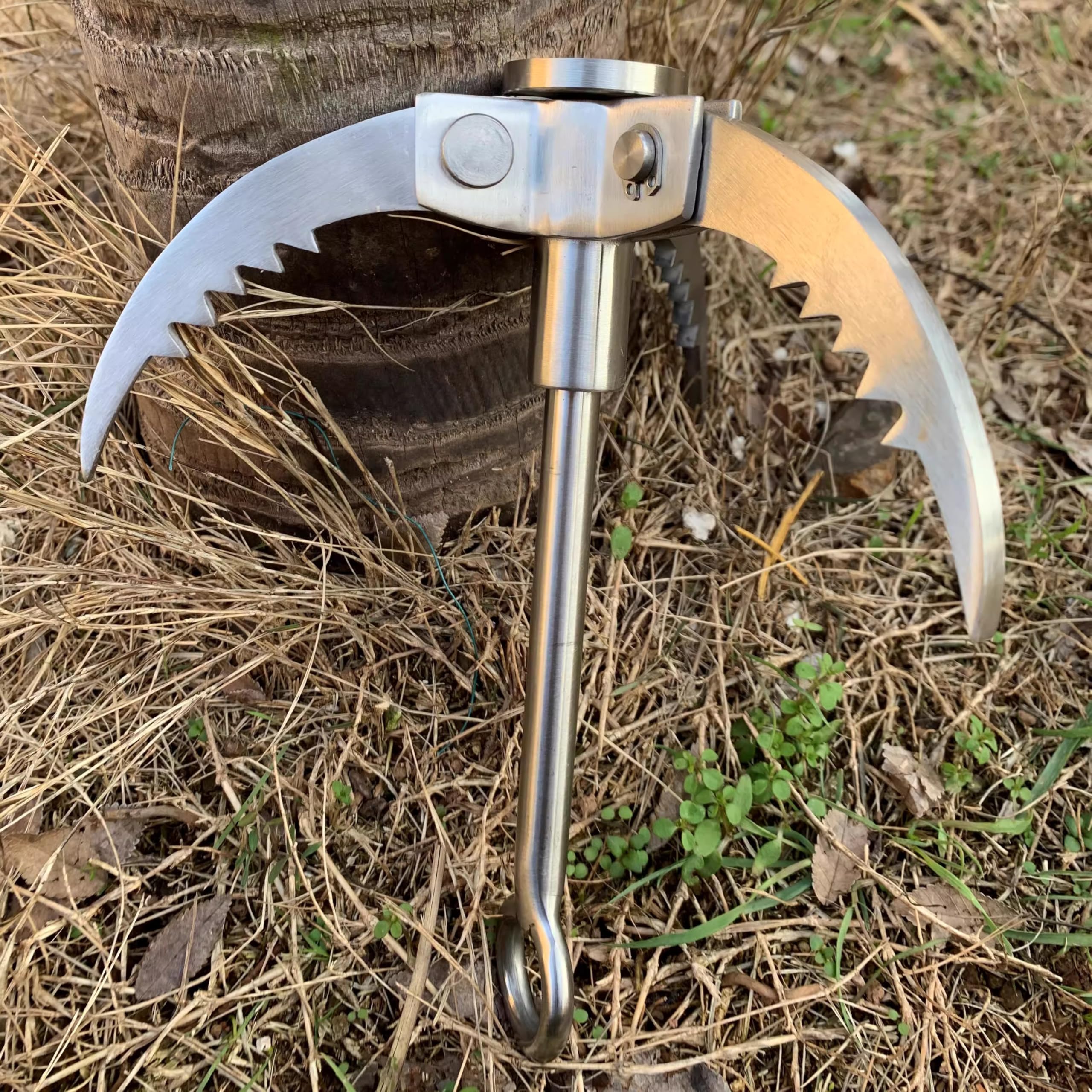 Edelstahl Kletterklaue,Greifhaken,Enterhaken Kletterhaken Wurfhaken 3 Klauen Edelstahl Klapphaken Outdoor Survival Edelstahl Kletterhaken Outdoor Camping Wandern Baumklettern