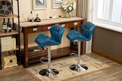 Miniatura 48 de Roundhill Furniture PC190BK Glasgow taburetes de bar con altura ajustable, Metal, gris Gris,Negro