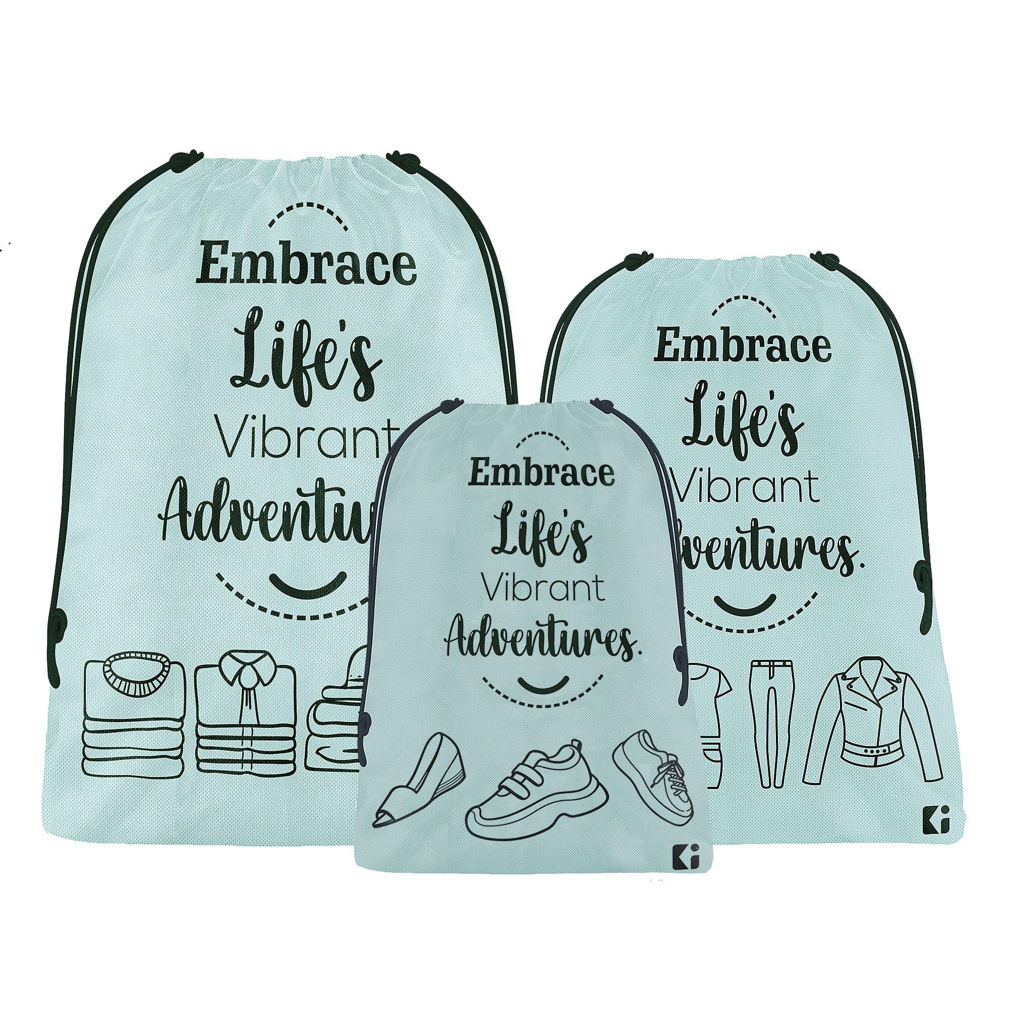 Kuber Industries Pack of 3 Travel Organizer Combo Set | Cloth Storage Bags | Water-Resistant Organizer for Shoe-Garments-Laundry-Lingerie | Cloth Carrying Bag | Small-Medium-Large | Grey (B0D17NVPCK) Amazon Price History, Amazon Price Tracker