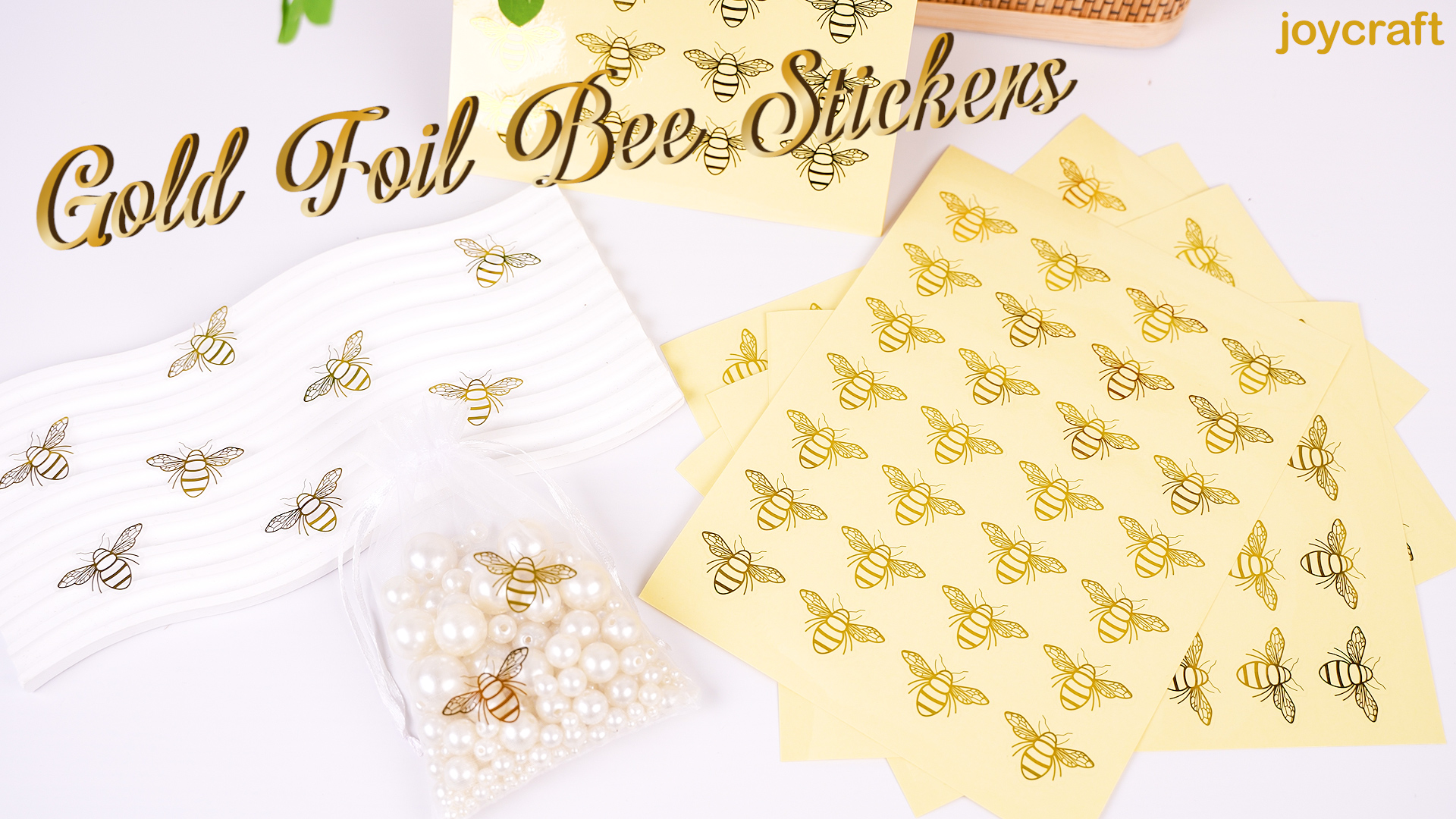 420 Autocollants Enveloppe Abeille Dorés – Scelleurs Lettres Invitation Mariage Anniversaire, Design Mignon Aluminium Brillant