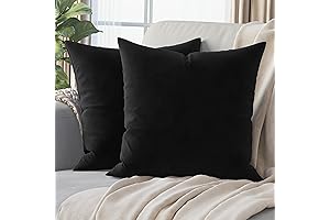 NEATERIZE Premium Velvet Throw Pillows: Sophistication in Black