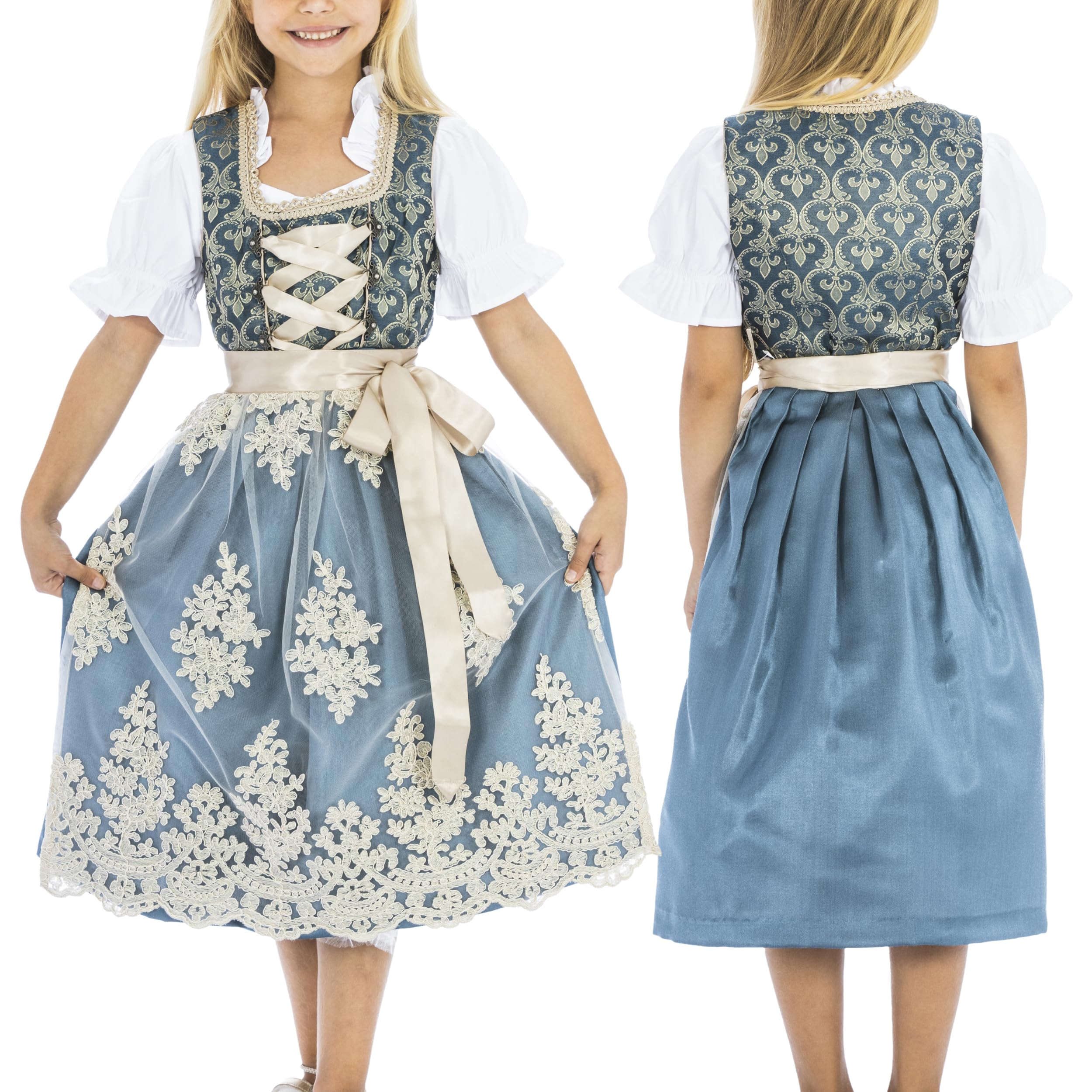Girls Dirndl Dress - Kids Drindl Costume - German Outfit