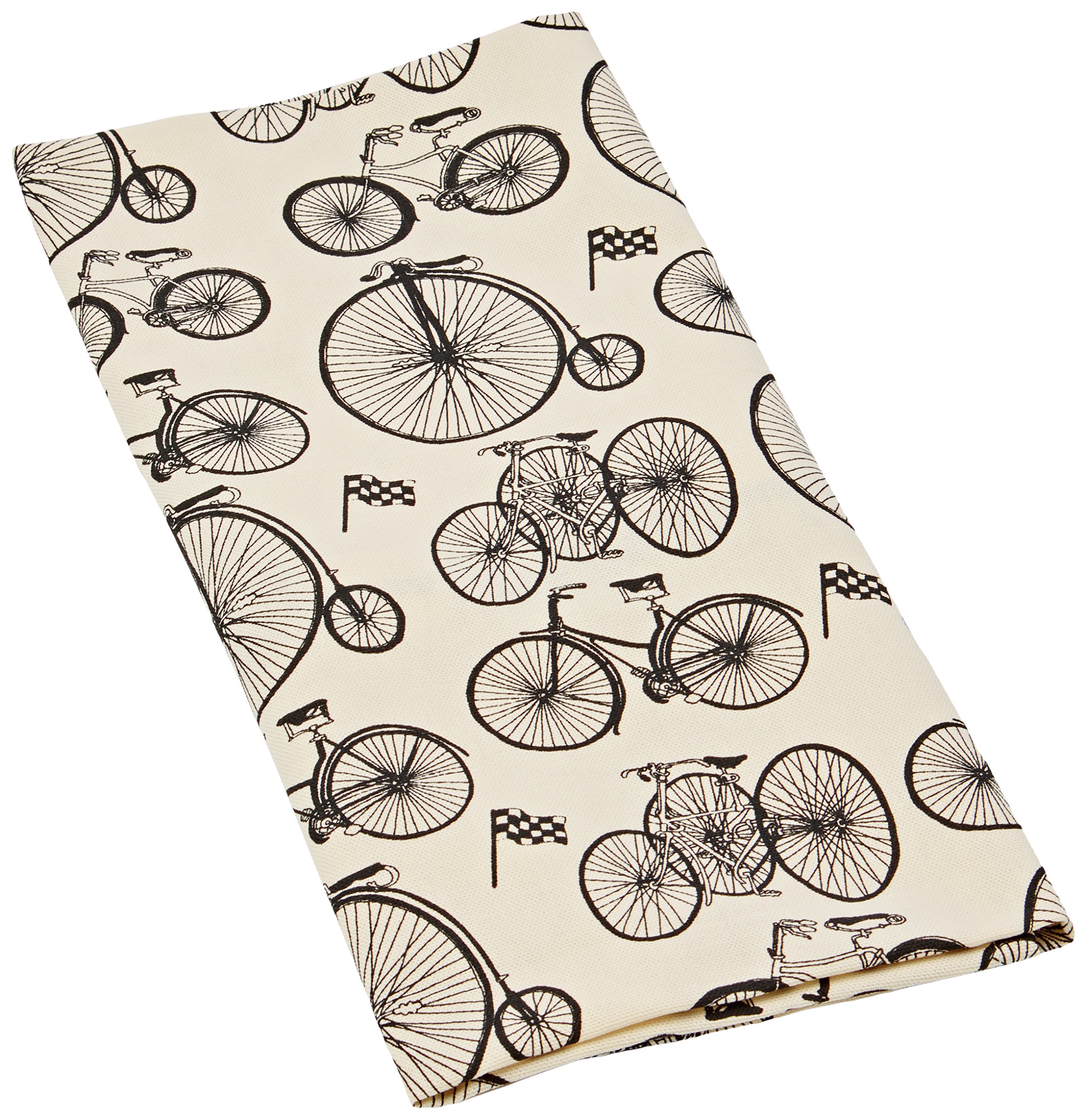 C'est Ca Beige The British Textiles Co Tea Towel 70X50cm Black Bike Pattern 100% Cotton