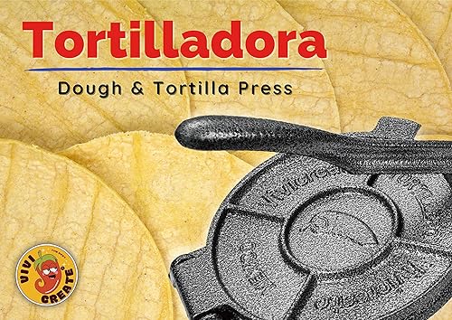 Miniatura 4 de Vivicreate Prensa de tortilla, máquina de tortilla, prensa de masa, prensa de tortilla de harina, prensa de rotis, quesadilla, fabricantes de