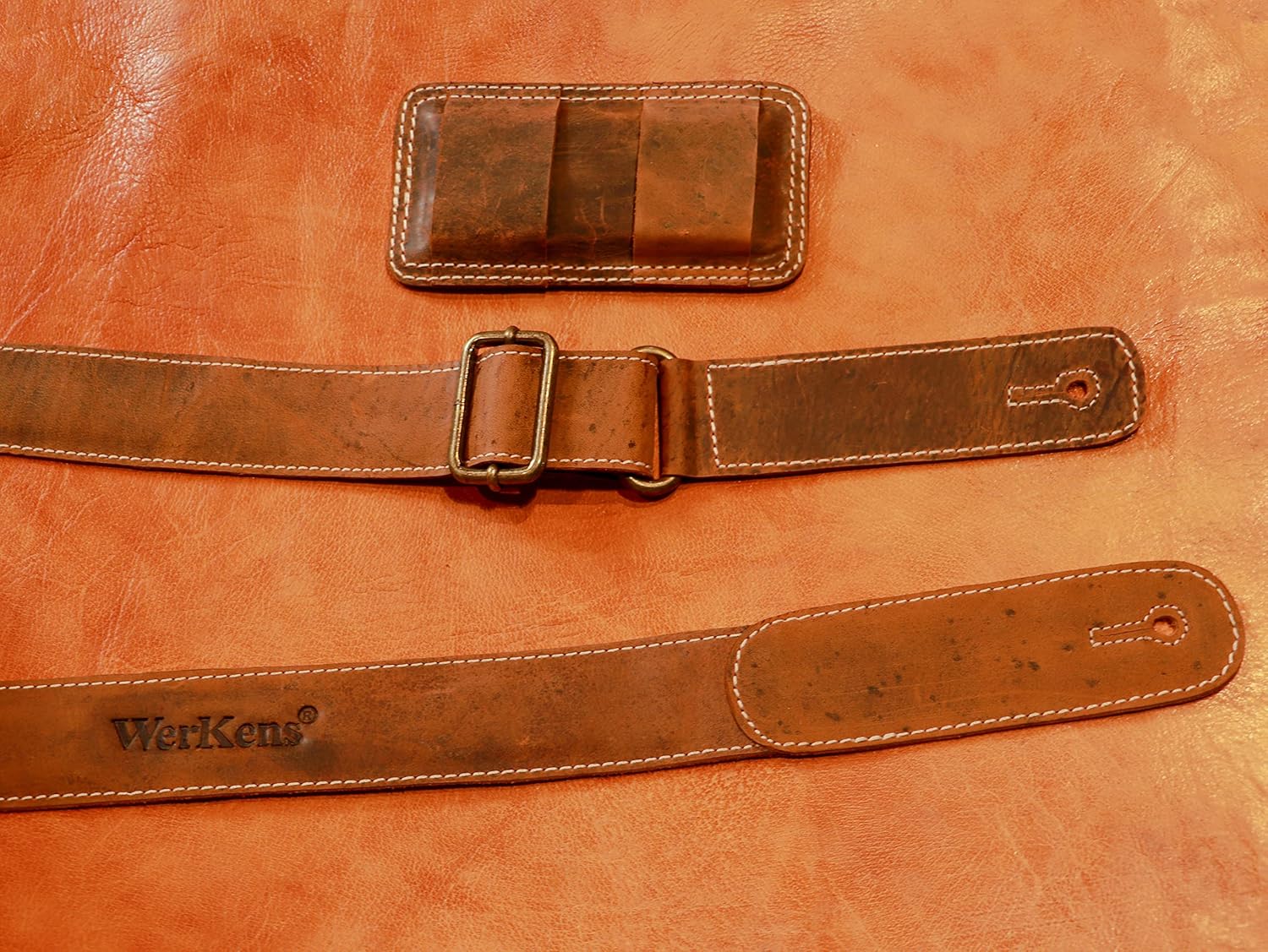 Premium Leather Ukulele Strap Adjustable Padded Mandolin Straps Banjo Belt Soft Shoulder Straps - Brown
