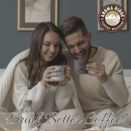 Vista 25 de Aroma Ridge Colombia Peaberry, café recién tostado en grano entero Bolsa de 16 onzas