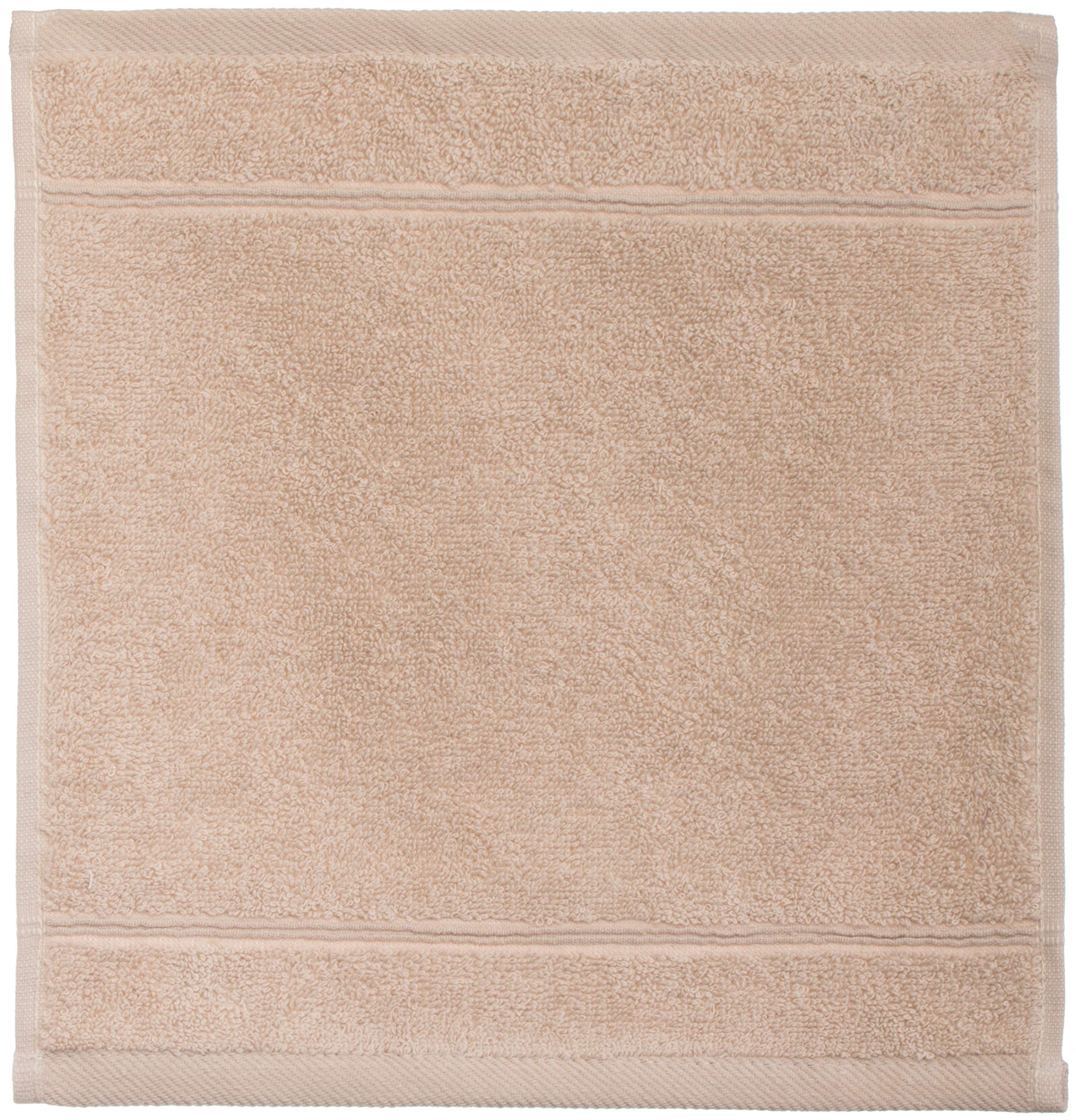 Brandsseller Set di 10 Asciugamani per Sapone 30 x 30 cm Asciugamano in Spugna per Ospiti con Gancio Cotone 470 g/m² Bagno Casa - Sabbia