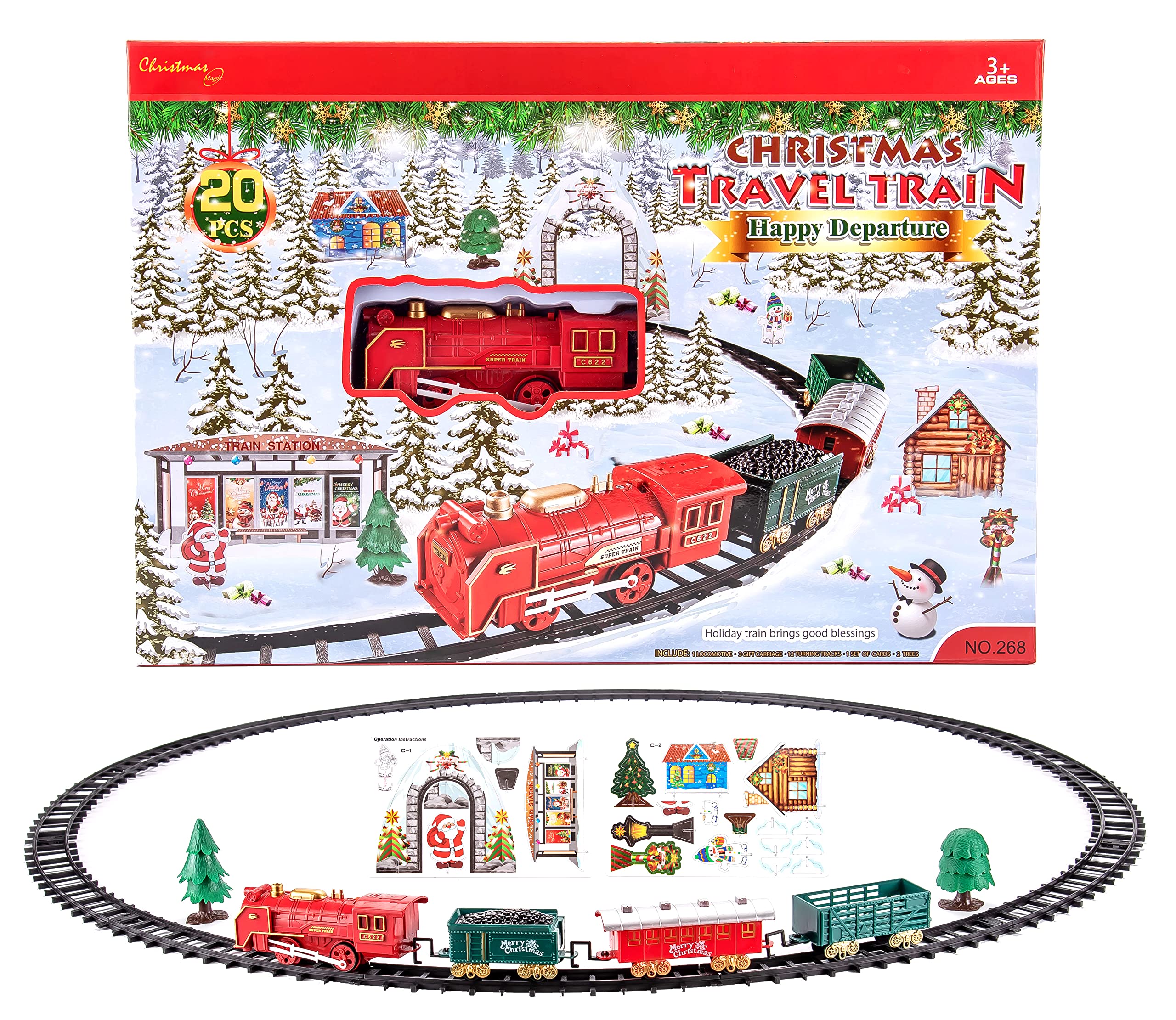 Christmas Magic Christmas Train Toy Set 20Pcs/Box