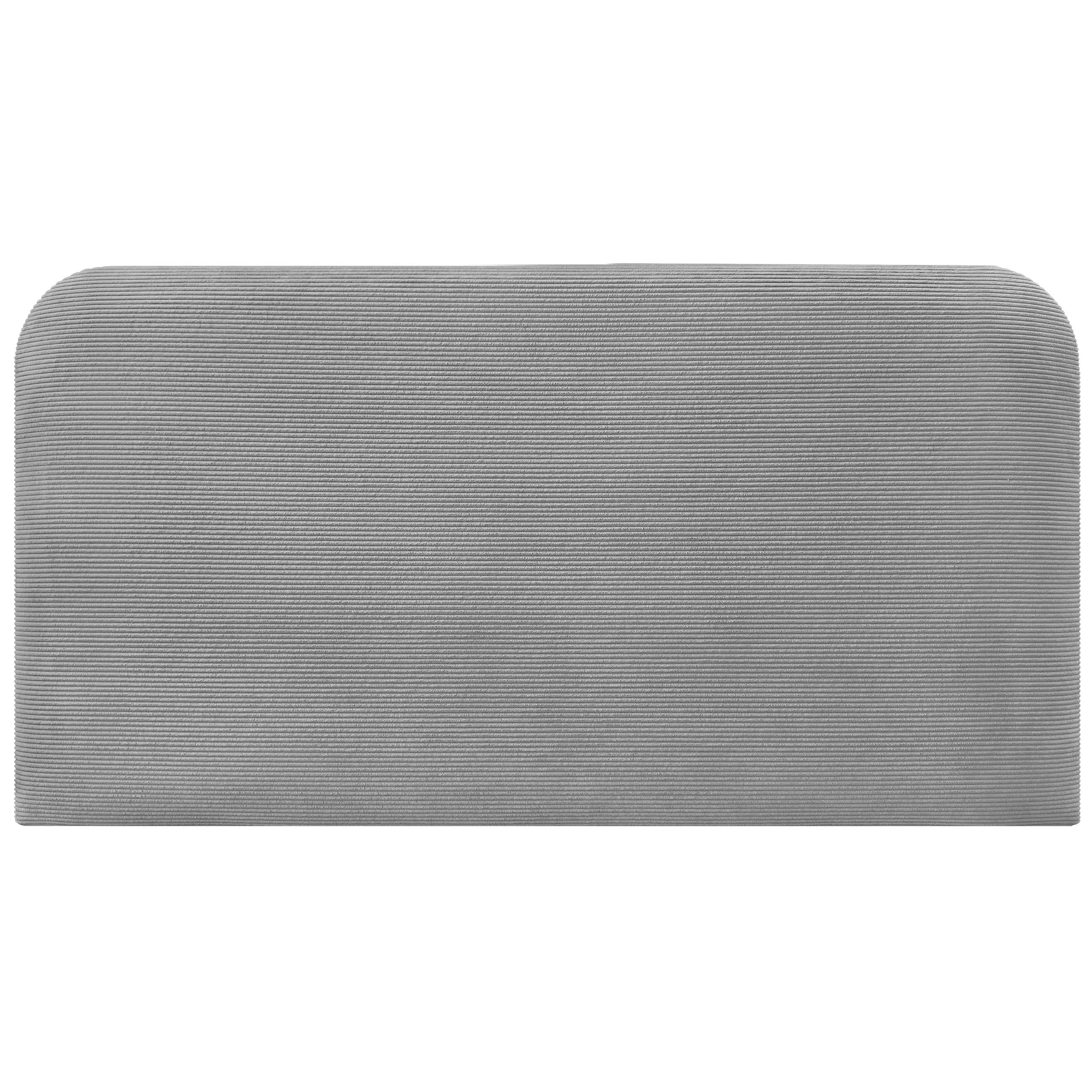 DHOME Tête de Lit Rembourrée Lisse et Courbée 70cm en Velours Côtelé Premium pour Mur Acoustiques Absorbantes Tête de Lit pour Chambre (Gris, 160cm)