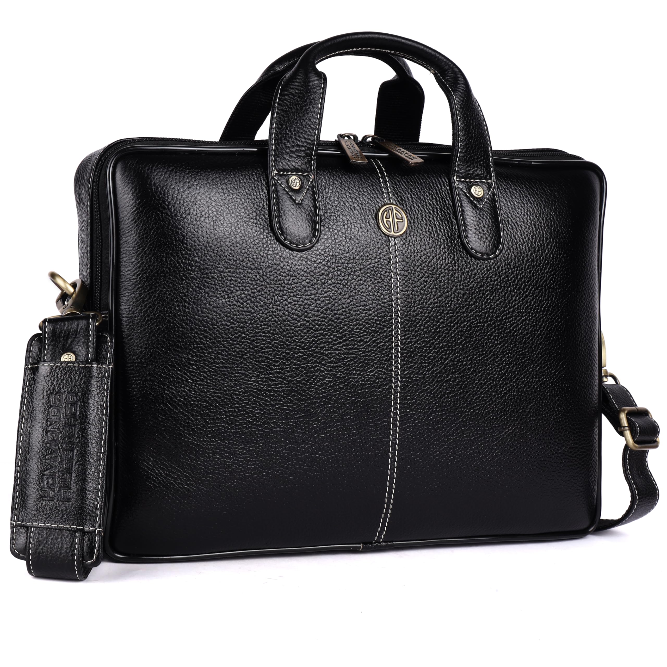 HAMMONDS FLYCATCHER Premium Laptop Bag for Men - Genuine Leather Bag for Men - Office and Regular Uses - 1 Year Warranty