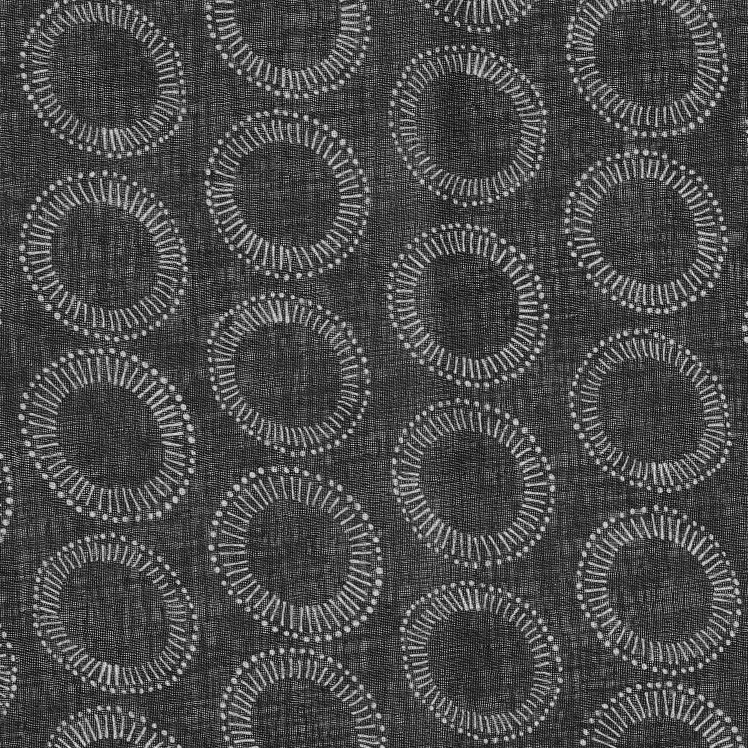 Deconovo Print Rod Pocket Sheer Window Curtains for Living Room, 42x95, Black