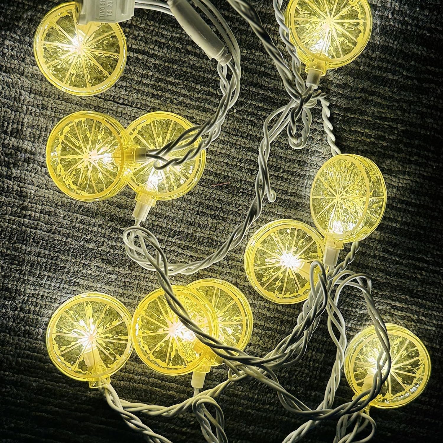 8.5FT 3D Lemon LED String Lights, Lemon Kitchen Decor with 10 Lemon Lights, Plug in Lemon String Lights for Birthday Kindergartens Party Home Decoration