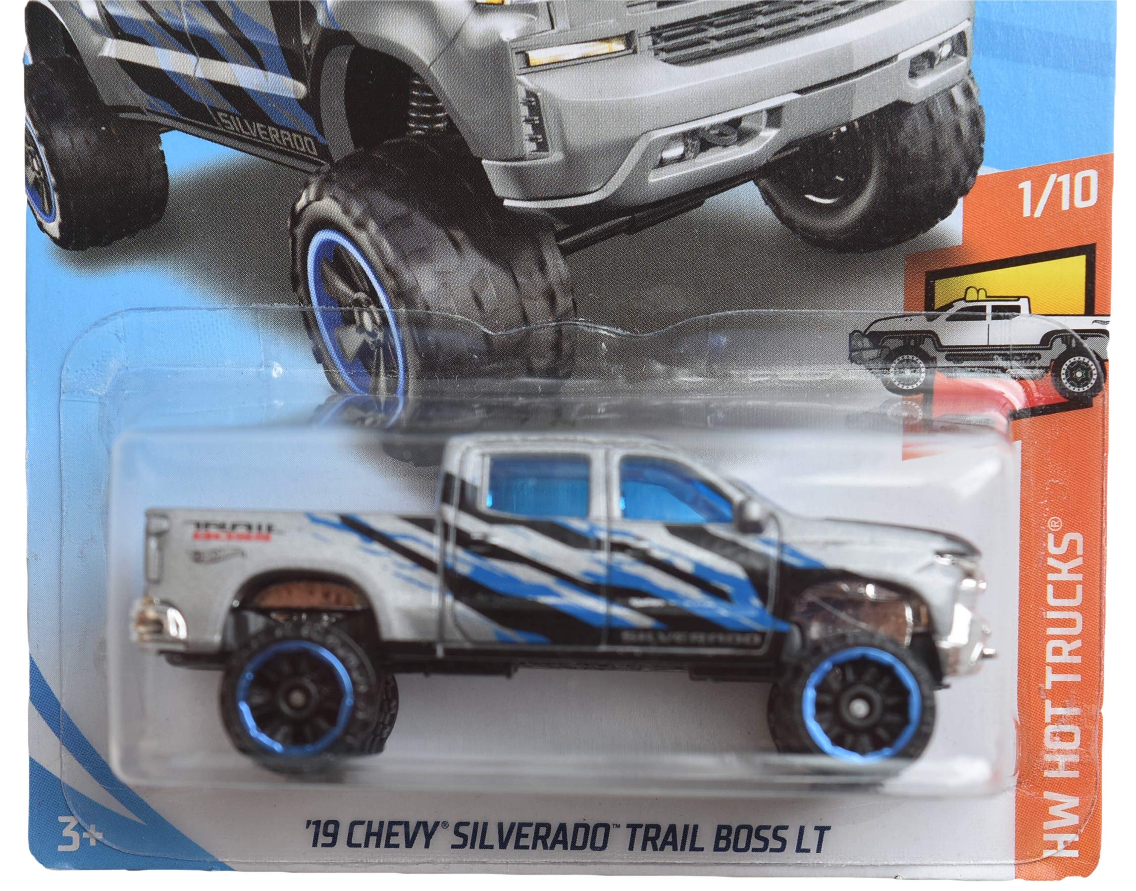 Amazon.com: Hot Wheels Zamac '19 Chevy Silverado Trail Boss LT 83