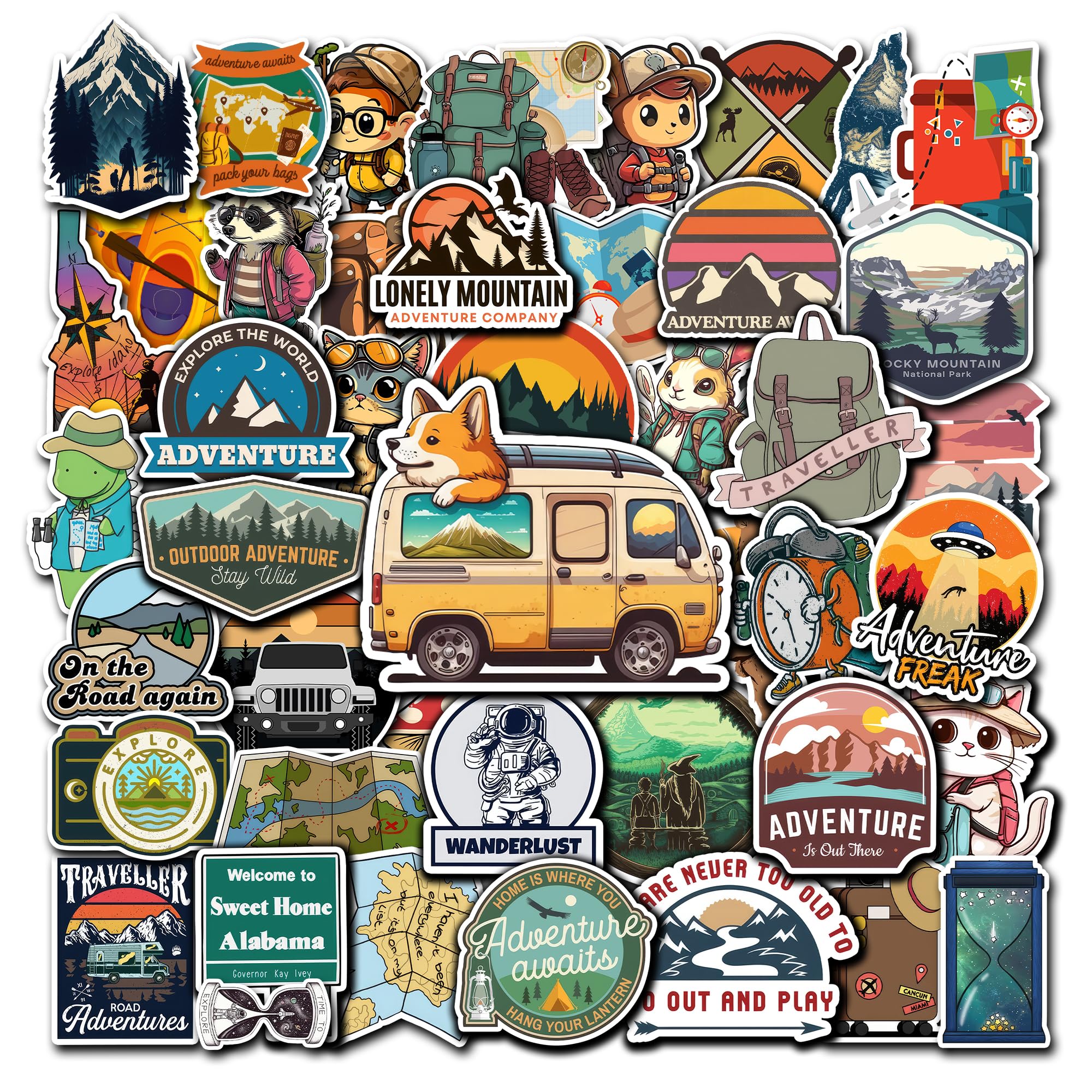 Cenbee 100 Pcs National Park Sticker Pack Set, Wilderness Nature Stickers Outdoor - View #11