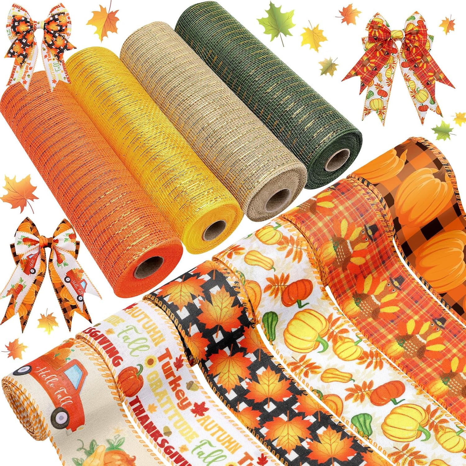 Amazon.com: Yuefunny 10 Rolls Fall Ribbon 6 Rolls 2.5