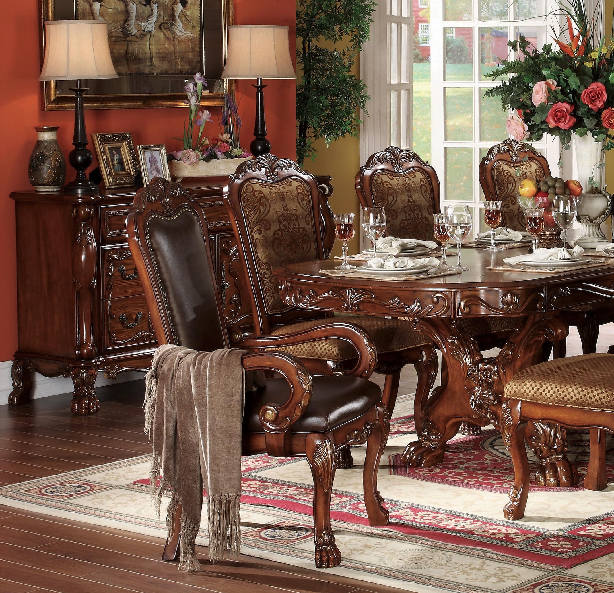 Kitchen Furniture Cherry Wood Formal Dining Room Sets Solid Wood