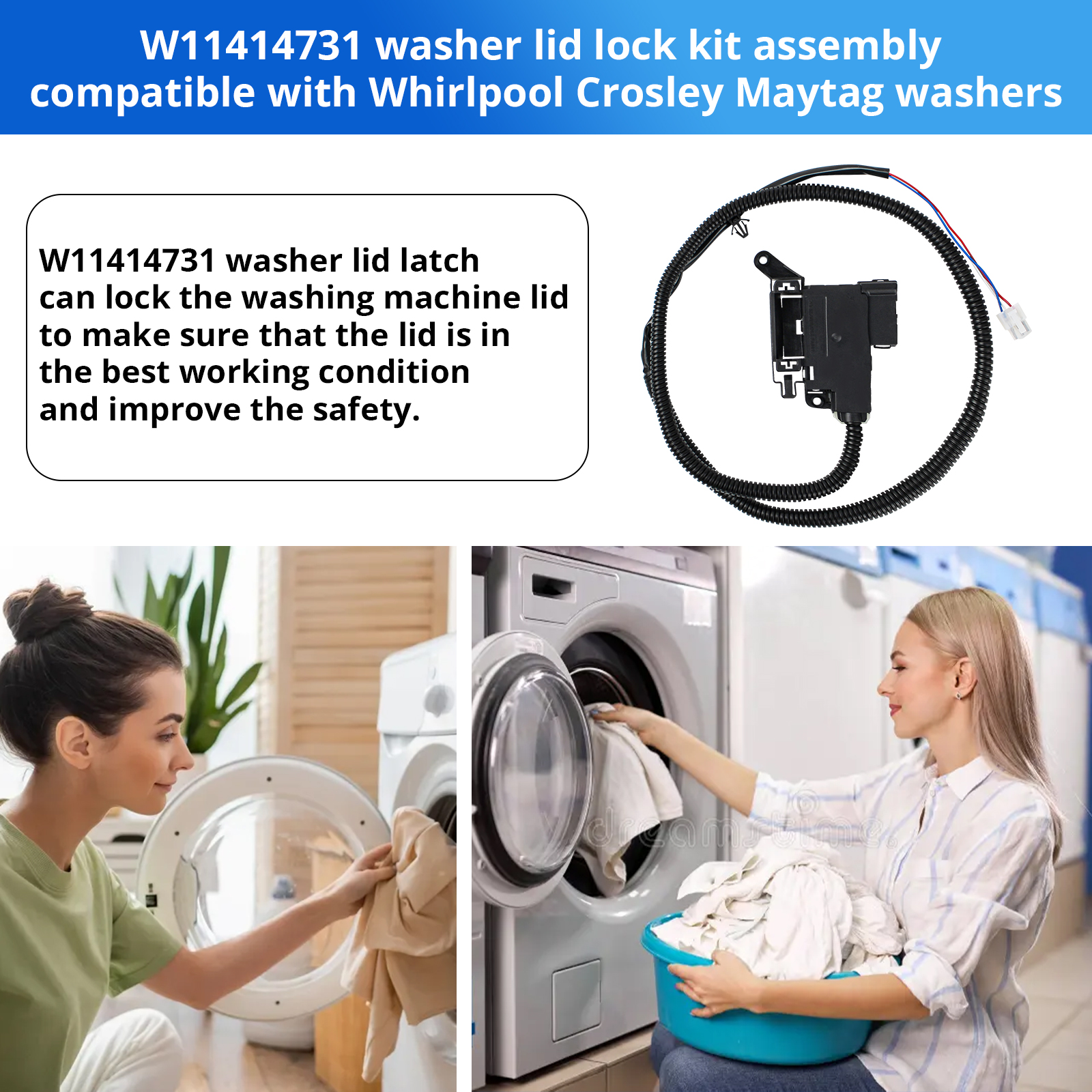 Amazon.com: W11414731 W11513248 Washer Machine Lid Lock Switch