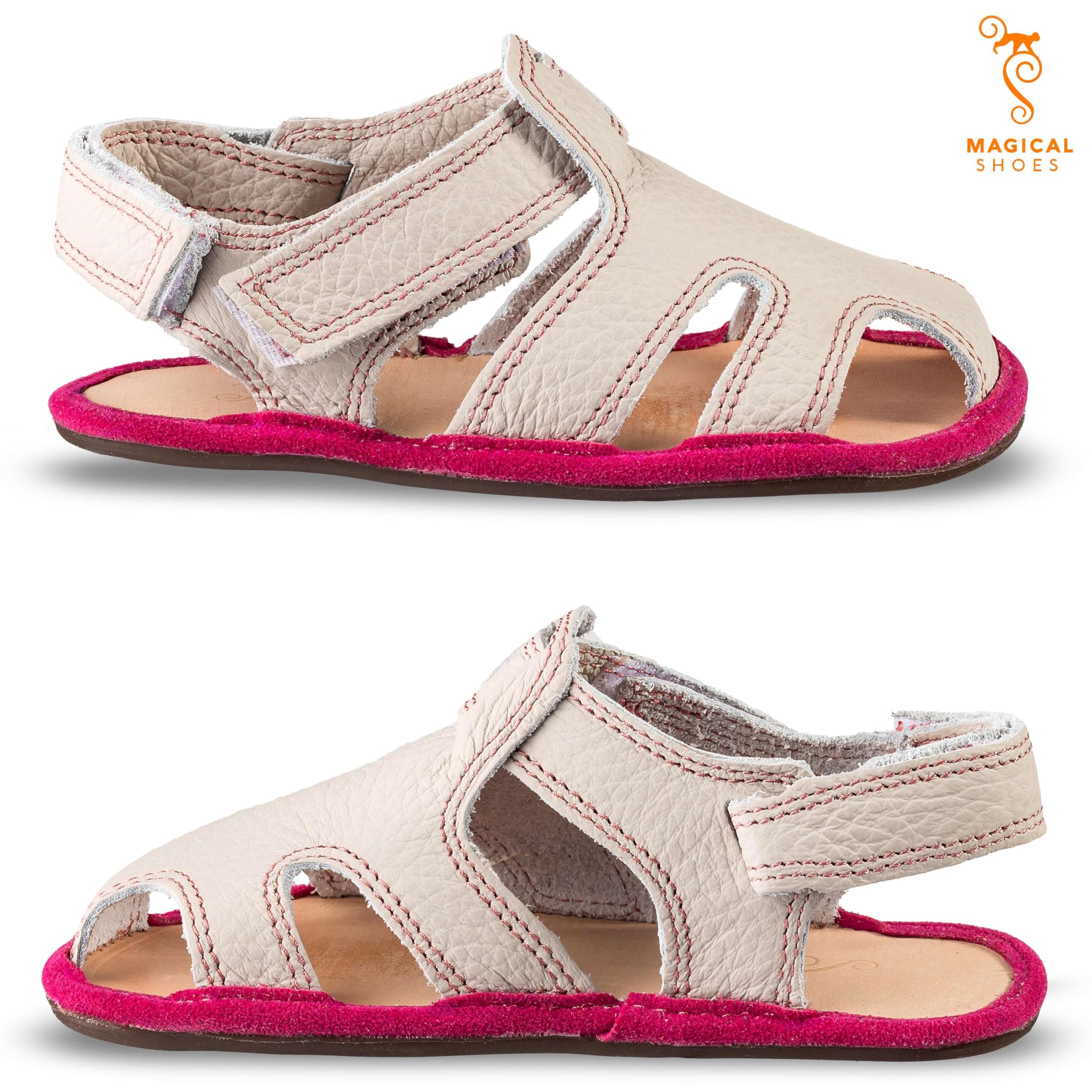 Magical Shoes Babysandalen, Kindersandalen, Barfußschuhe Kinder, Sandalen Mädchen & Jungen, Minimalschuhe mit Klettverschluss, Barefoot Kids, Gr. 20-25, Janu