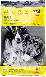 Ração Three Dogs Biofresh Para Cães Adultos de Médio e Grande Porte Sabor Frango, Carne e Arroz, 15kg