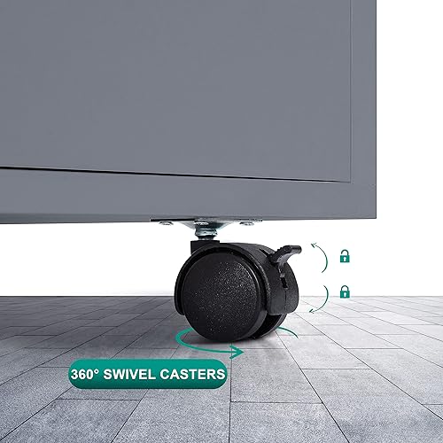 Miniatura 7 de Naomi Home Archivador de almacenamiento de oficina de 7 cajones, archivadores de almacenamiento debajo del escritorio para oficina en casa, gabinete