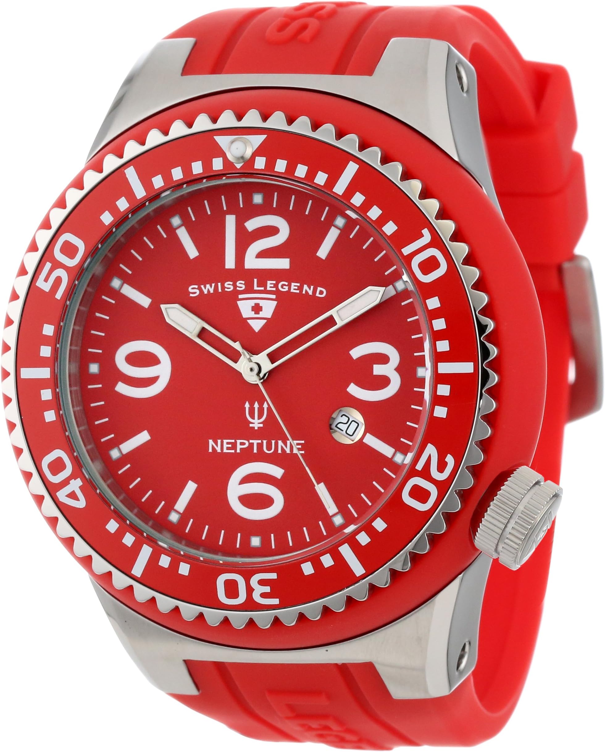Swiss Legend Men's 21818S-C-OSU Neptune Red Dial Red Silicone Watch