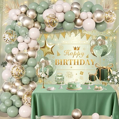 Decoraciones de cumpleaños número 70 para hombres – (paquete de 21) pancarta con purpurina dorada negra y dorada para mujeres, 6 pompones de papel,