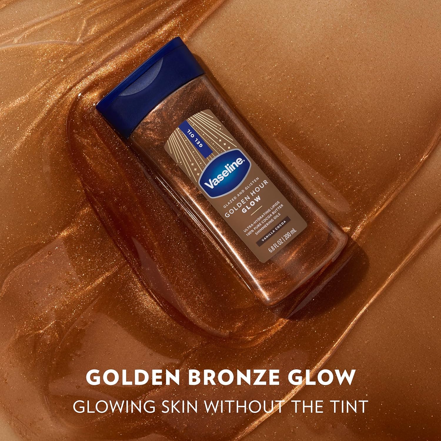 Vaseline Glazed and Glisten Golden Hour Body Gel Oil