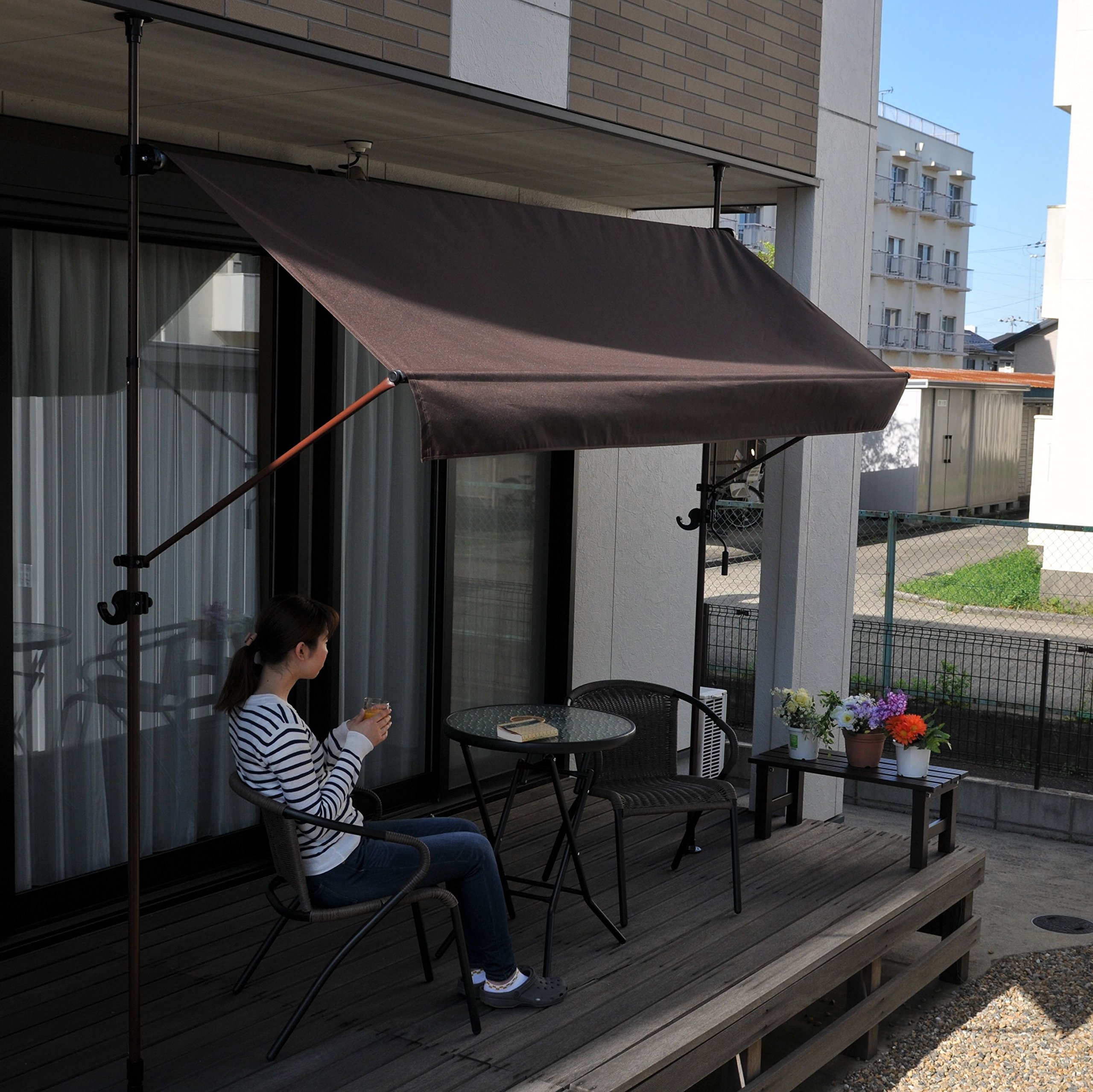 Amazon.co.jp: リビングアウト(Living Out) つっぱり日よけオーニング 
