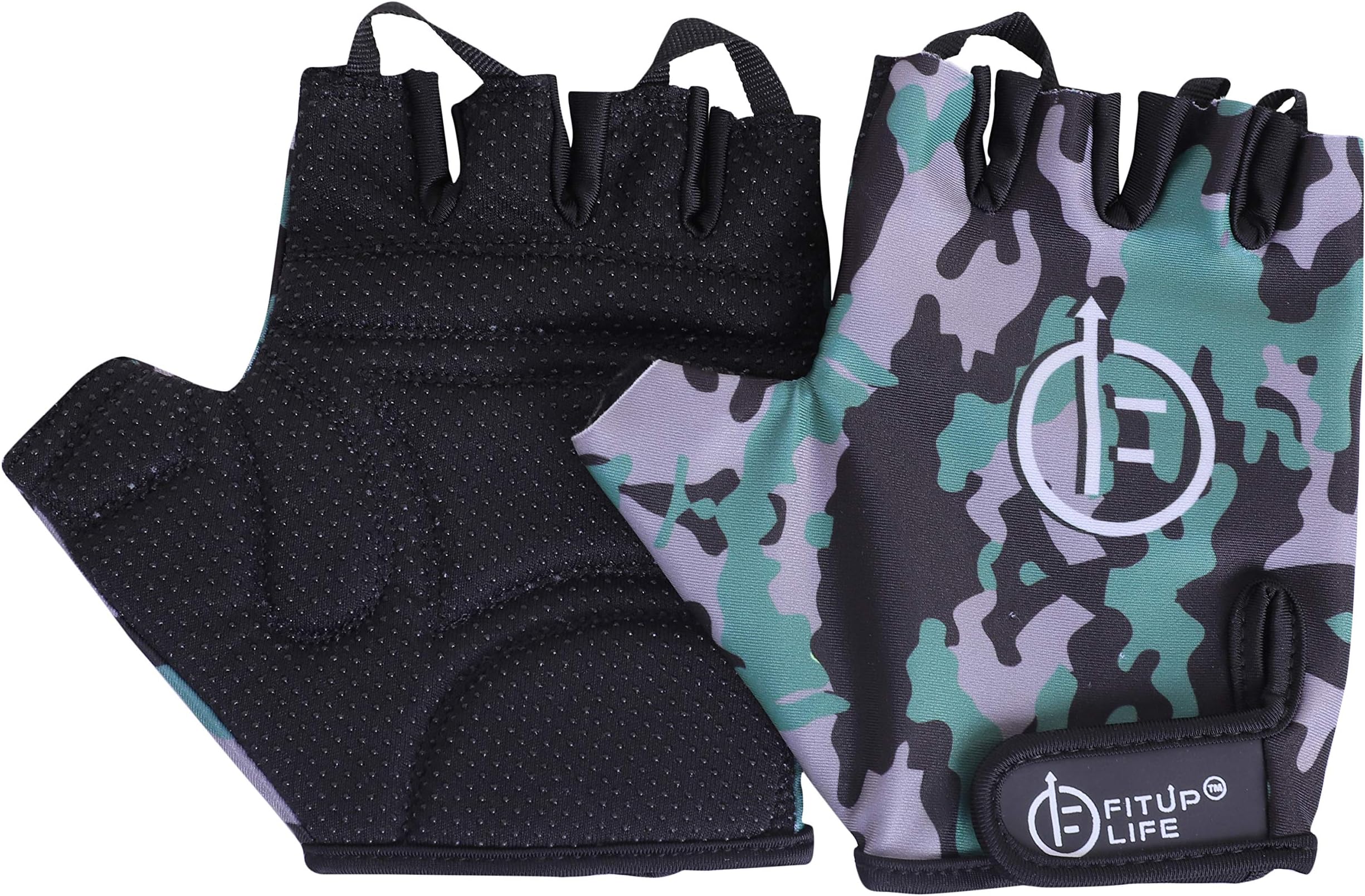 FITUP LIFE Gym Gloves with Adjustable Strap & Dotted Padding (Imported)