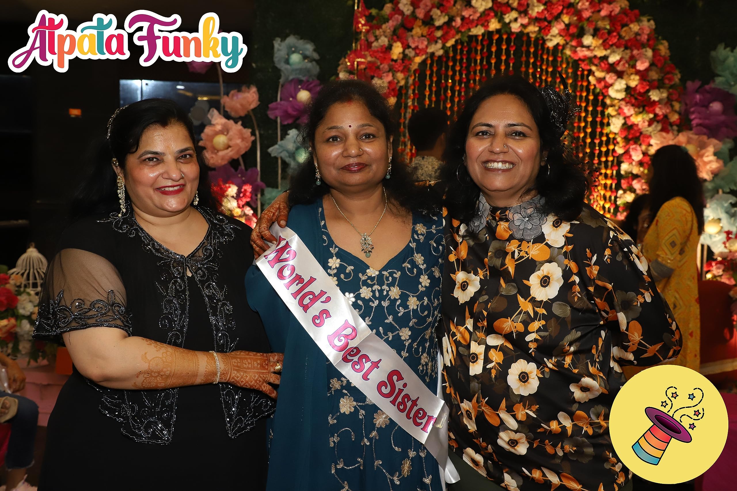 Atpata Funky World's Best Sister Sash for honoring the darling sister Rakhi Rakshabandhan Gift - Image 2 thumbnail
