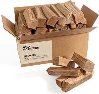 Old Potters Lenha seca em forno (25 a 30 toras), toras de cozinha, mini toras de fumar para grelhas, defumadores, fornos de pizza, 8 a 9 kg (carvalho vermelho)