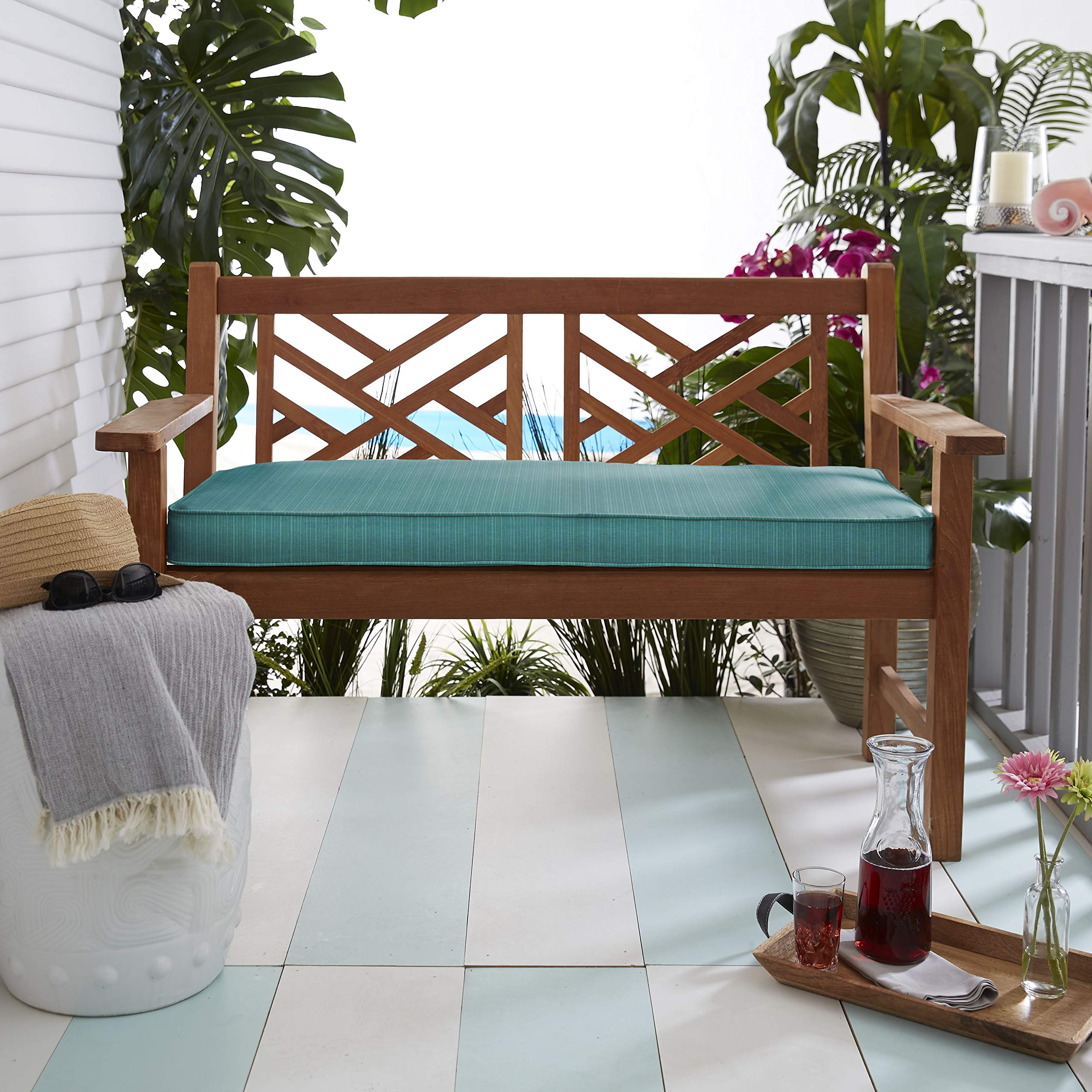 Amazon.com : Mozaic Sunbrella Corded Bench Cushion, 57