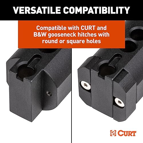 Miniatura 6 de CURT 60654 RockerBall - Bola de cuello de cisne con enganche de cojín de 2-516 pulgadas, 30,000 libras, color negro