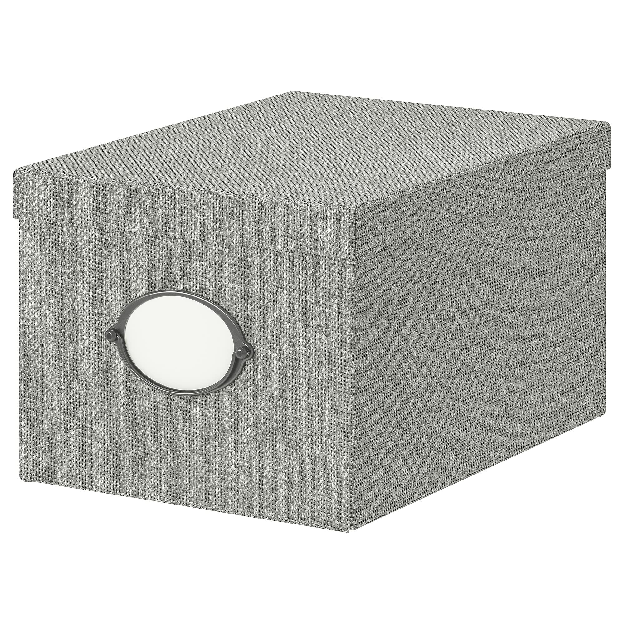 IKEAKVARNVIK storage box with lid, 25x35x20 cm, grey