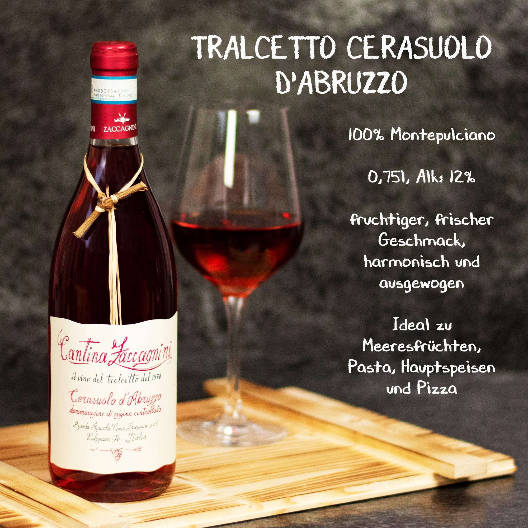 Geschenkset Abruzzo | Weinset mit Holzkiste und 3 ausgezeichneten Weinen (Rot, Weiß, Rosé) aus Italien | Wein Geschenk Korb gefüllt für Weinliebhaber | Italienische Geschenkbox für Frauen & Männer