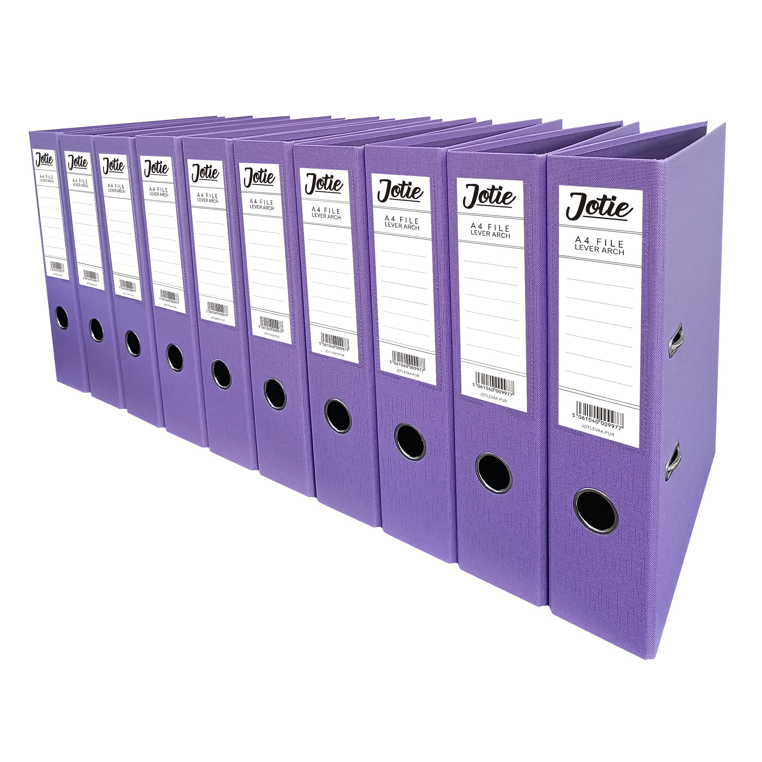 Set of 10 Purple A4 Lever Arch Files for Paperwork A4 Folders with 70mm Spine, Thumb Ring & Elegant Anti-Spill Cover | Large Ring Binders | File Storage & Office Supplies