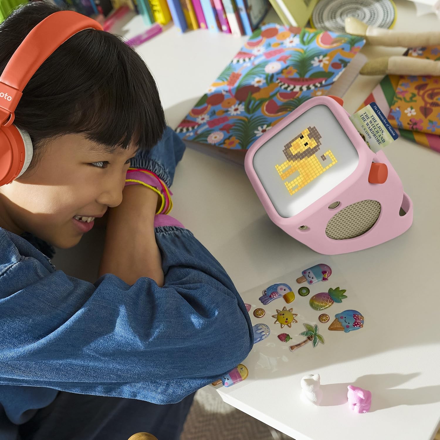 YOTO Player Bundle + Starter Pack for Little Kids + Adventure Jacket & Card Case in Think Pink - Kids Screen-Free Bluetooth Audio Player, All-in-1 Travel Device for Stories Music Podcasts White Noise