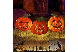 Juegoal Battery-powered Halloween Metal Jack O Lantern