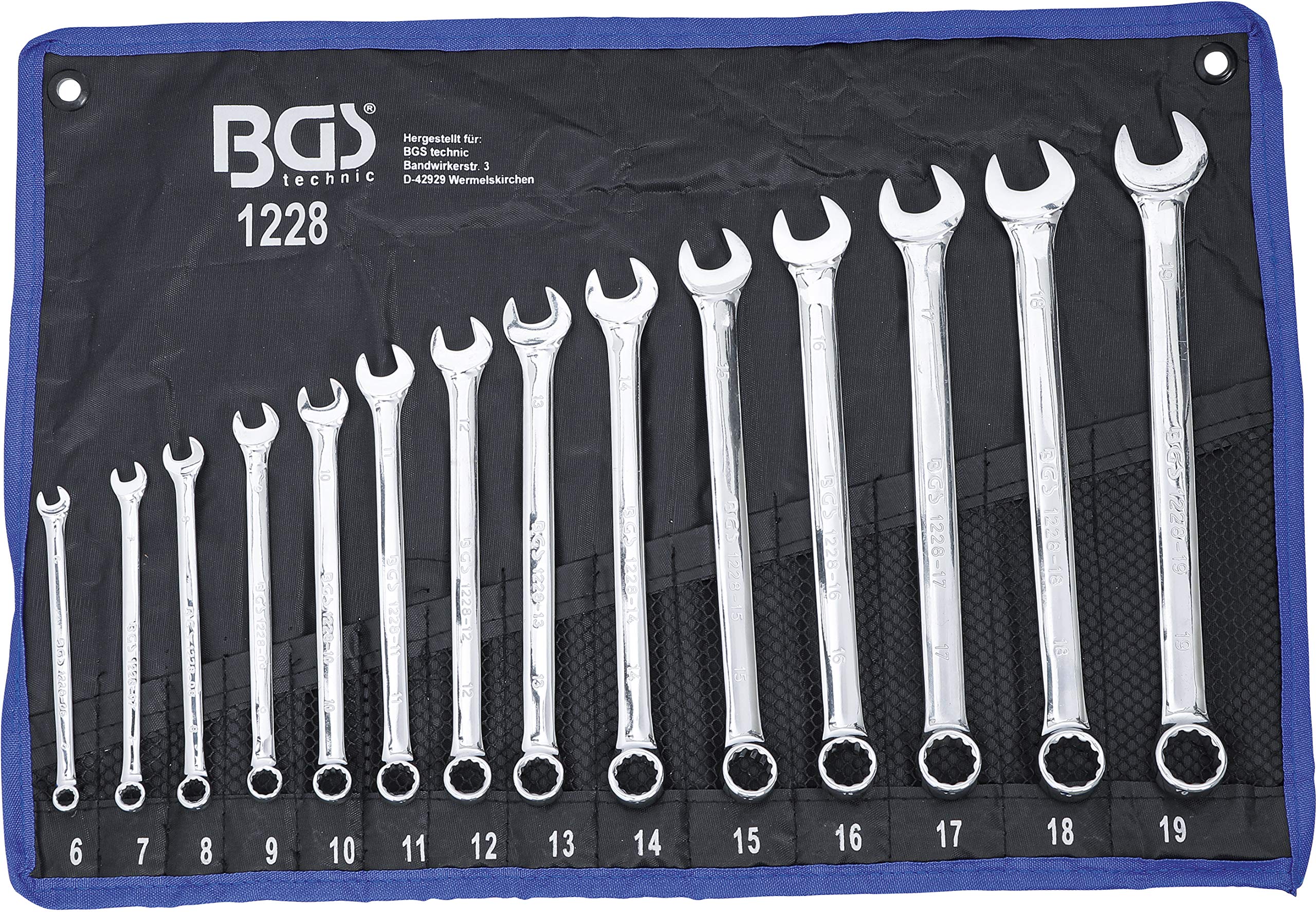 BGS1228 | Combination Spanner Set | extra long | 6-19 mm | 14 pcs.