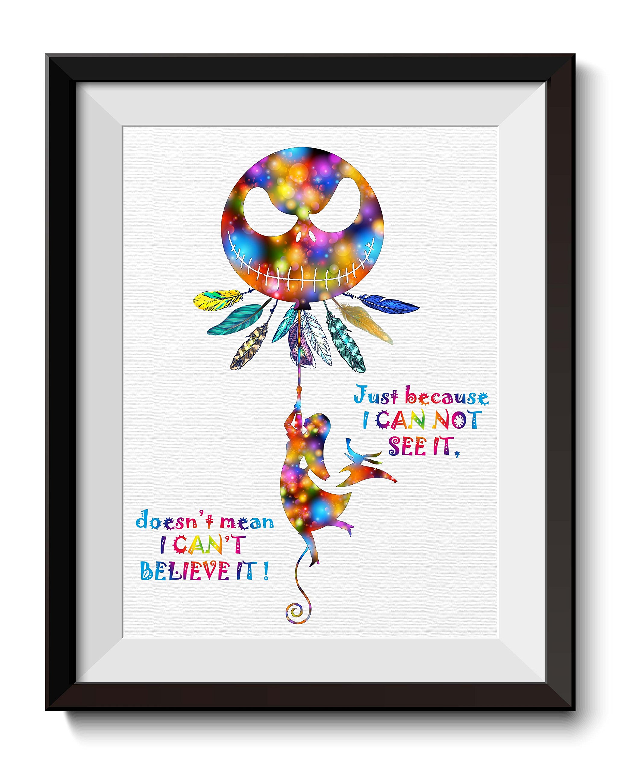 UhomateJack and Sally Nightmare Before Christams Home Canvas Prints Wall Art Inspirational Quotes Wall Decor Living Room Bedroom Bathroom Artwork C010 (8X10)