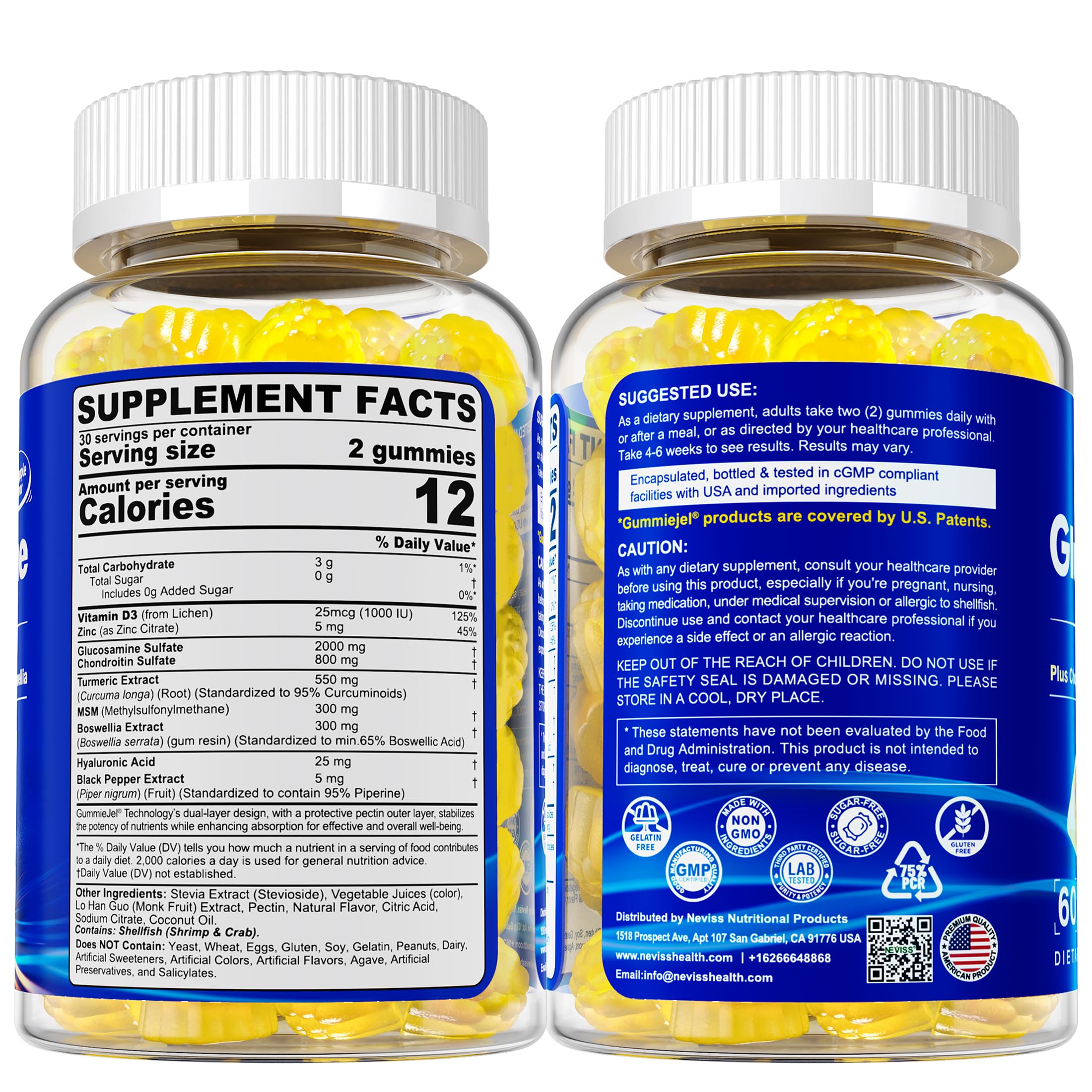NEVISS Glucosamine Chondroitin Gummies with MSM & Turmeric for Adults — Amazon image 9
